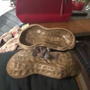 Glass Peanut with monkey top